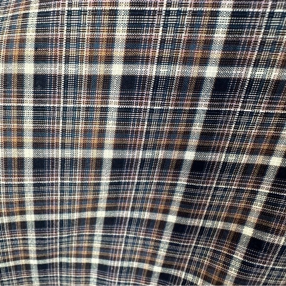 Billy Reid Men's Plaid Shirt - Blue and White SZ Large - Picture 8 of 13